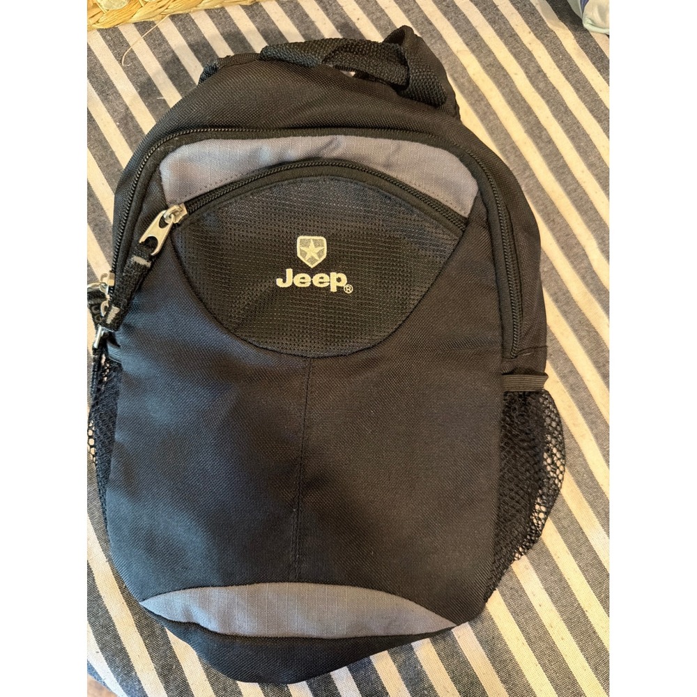Jeep Black Grey Sling Backpack Single Strap Crossbody‎ Travel Bag 2009 Utility